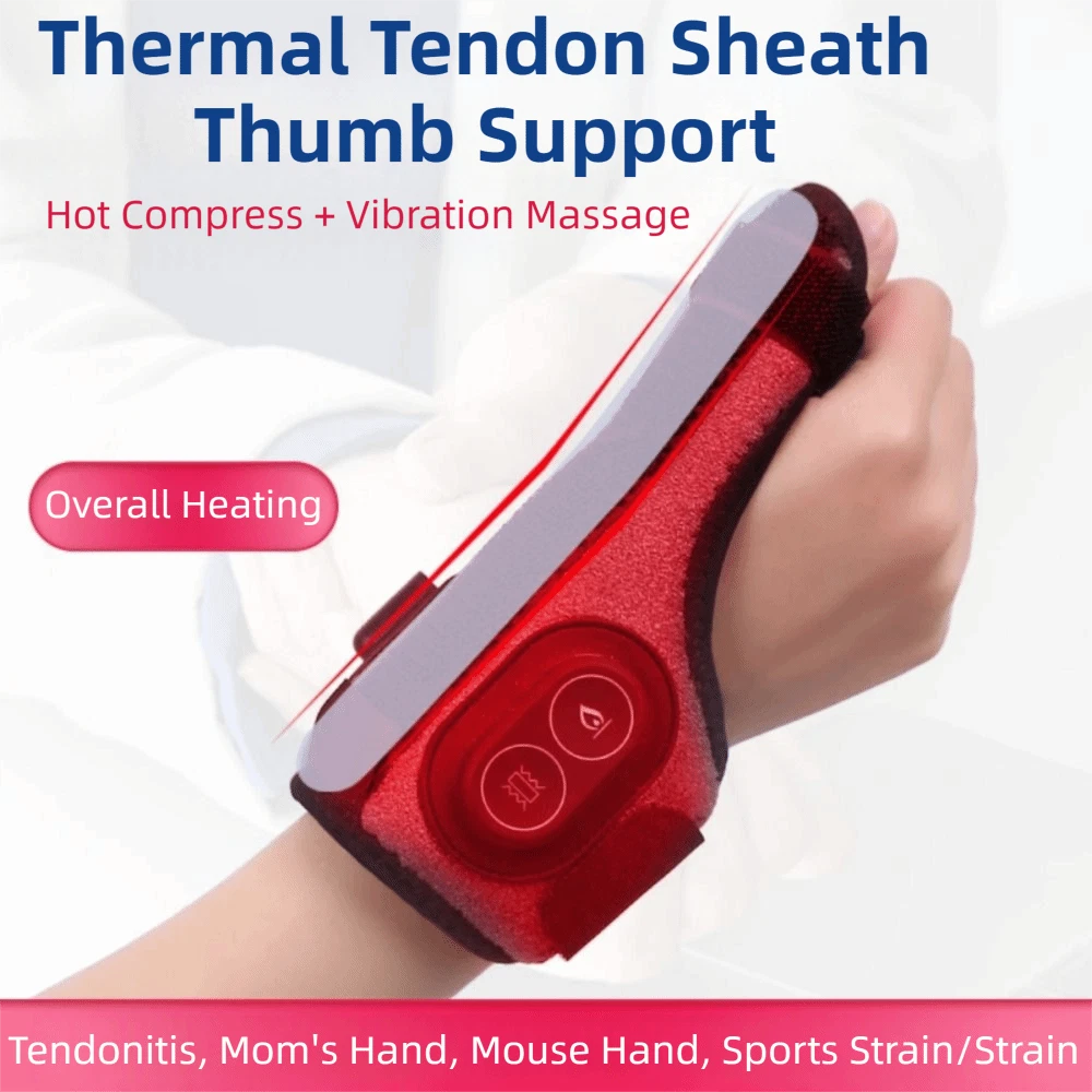 Thumb Wrist Support Sleeve – Heated Massage Wrist Brace with Hot Compress & USB Power
