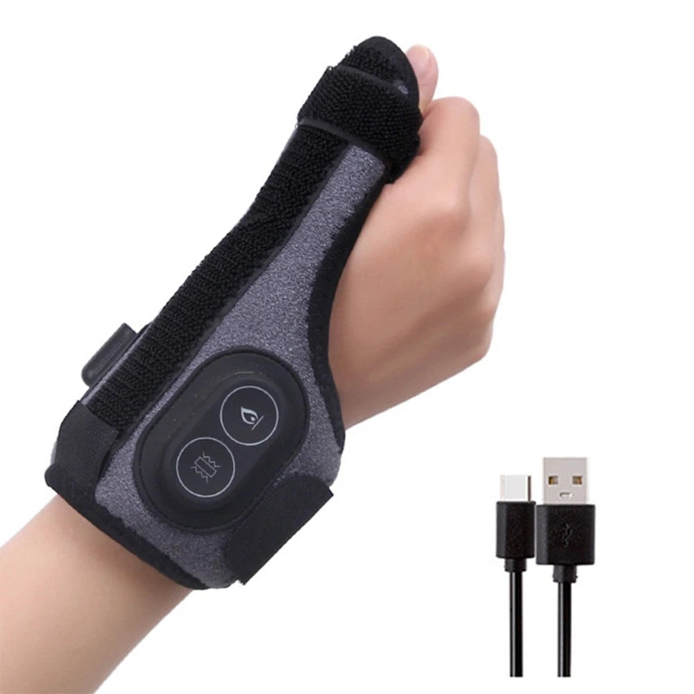 Thumb Wrist Support Sleeve – Heated Massage Wrist Brace with Hot Compress & USB Power