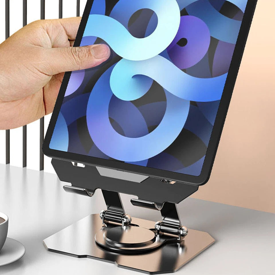 360° Rotating Tablet & Phone Stand | Desktop Holder for iPad Pro, Air, iPhone