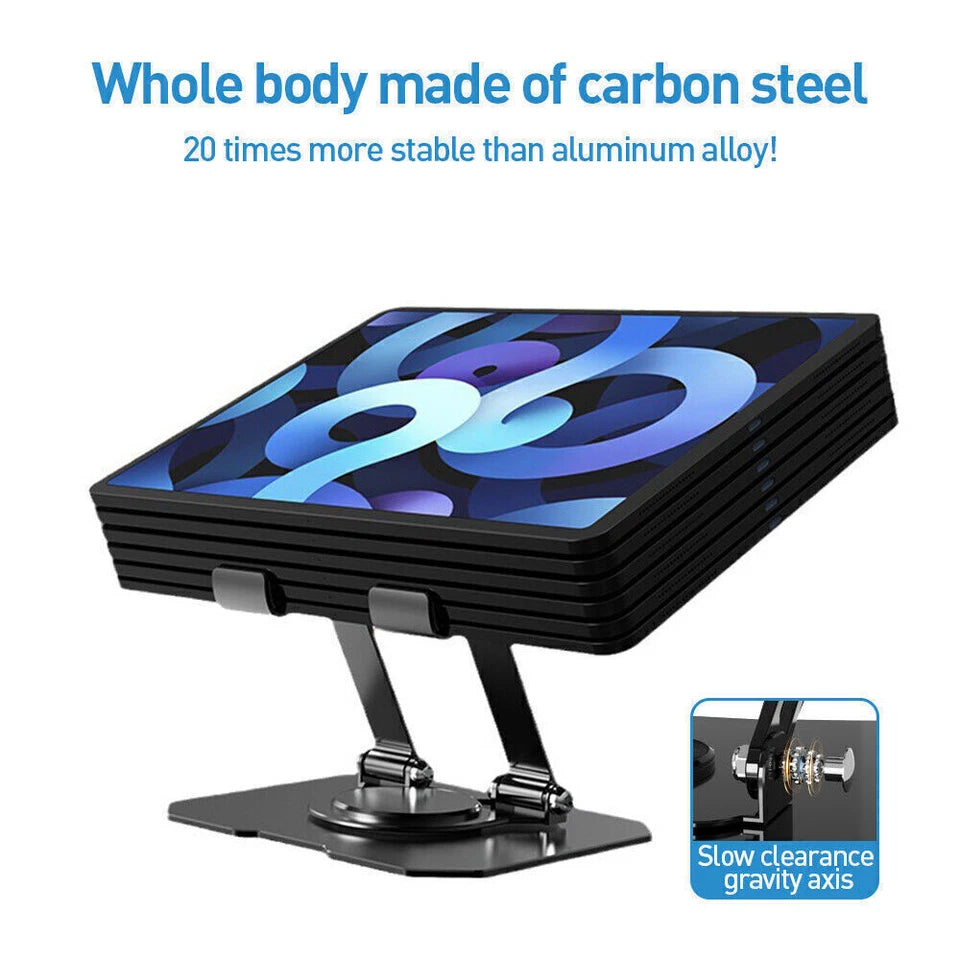 360° Rotating Tablet & Phone Stand | Desktop Holder for iPad Pro, Air, iPhone